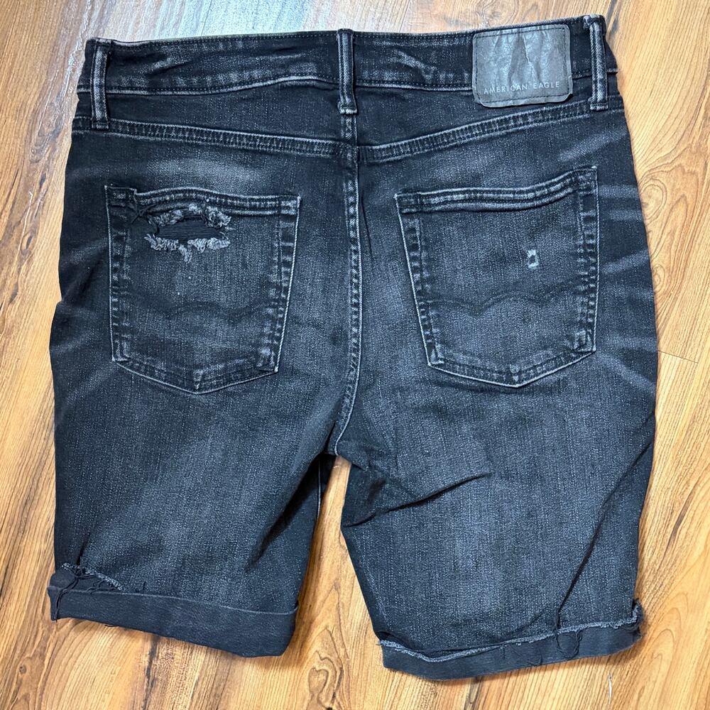 Men’s American Eagle Outfitters Airfit Black Distressed Shorts Size 33 - Picture 4 of 8